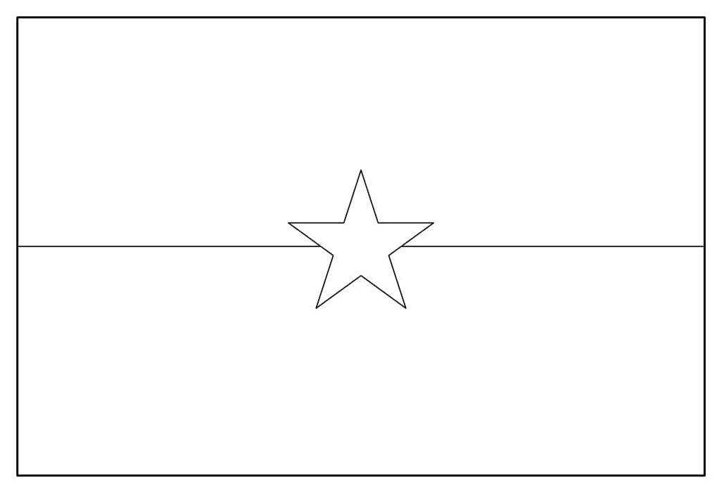 Burkina Faso Flag Coloring Page