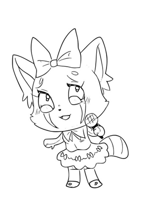 Aggretsuko Free Printable Coloring Page