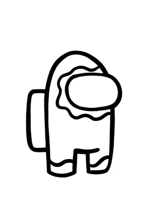 Friendly Among Us Coloring Page