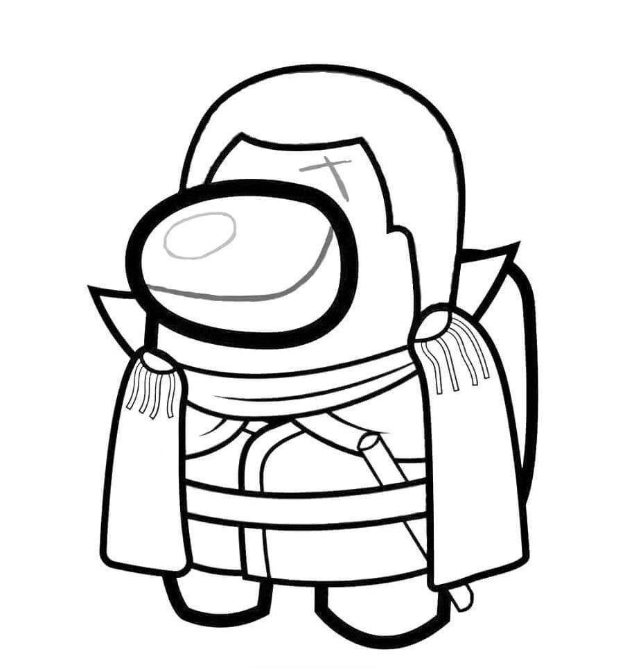 Fujitora Skin for Among Us Coloring Page