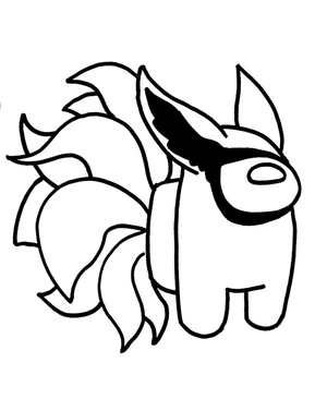 Kurama Skin From Among Us Coloring Page