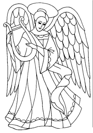Harp-playing Angel