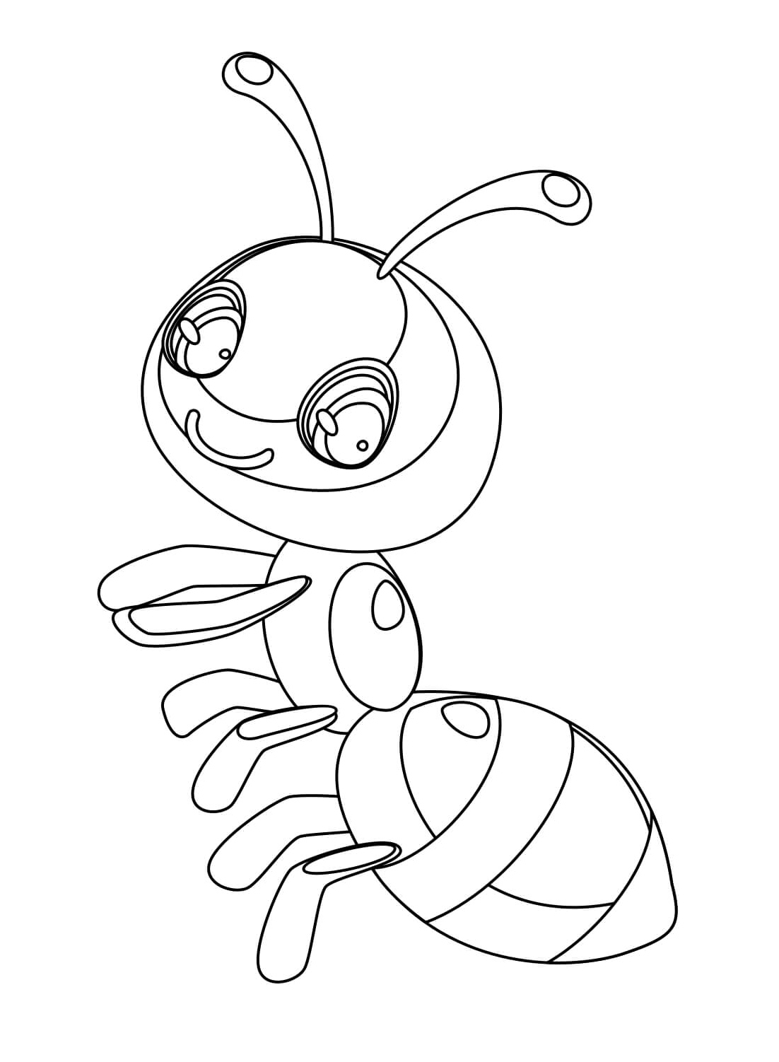Lovely Ant Coloring Page