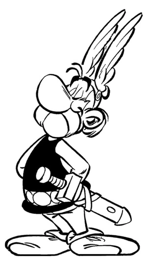 Asterix Volunteers for All Dangerous Missions Coloring Page