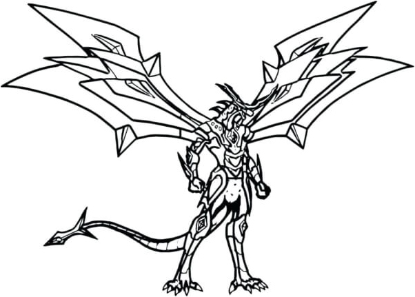 Dragonoid Pyrus - Standing Strong Coloring Page