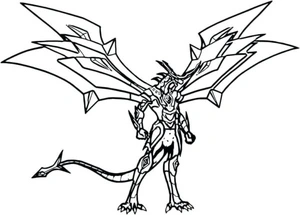 Dragonoid Pyrus - Standing Strong Coloring Page