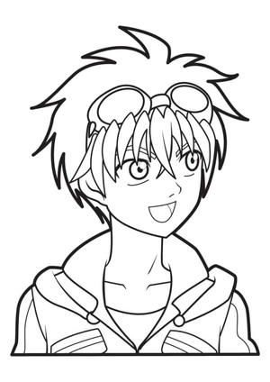 Portrait of Dan Kuso Coloring Page