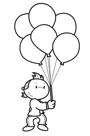 Child with Balloons