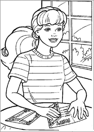 Barbie Coloring Page for Printing