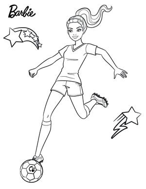 Barbie Playing Soccer
