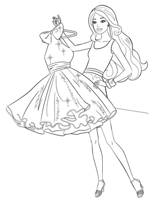 Printable Barbie Coloring Page Coloring Page