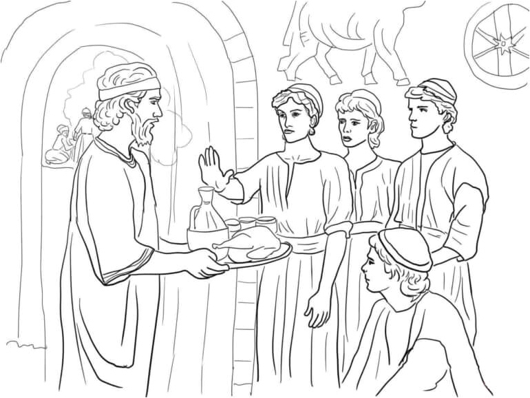 Eating Challenge Coloring Page