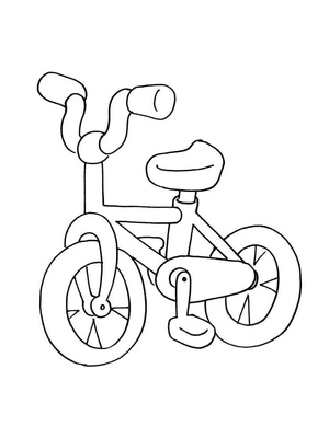 Adorable Children's Bicycle Coloring Page