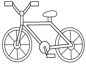 Basic Bicycle Coloring Page