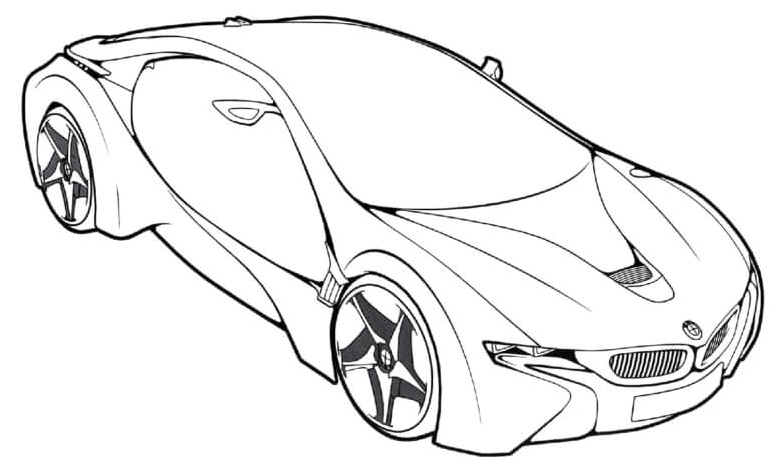 Contemporary BMW Coloring Page