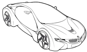 Contemporary BMW Coloring Page