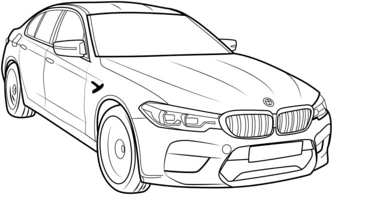 Cozy BMW Vehicle Coloring Page