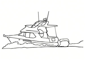 A Stunning Yacht for a Seaside Getaway Coloring Page