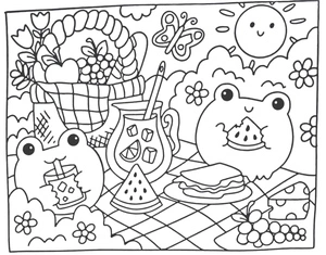 "Bobcat in the Forest" Coloring Page