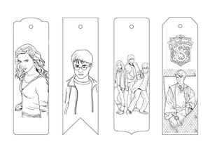 Bookmarks featuring Harry Potter Coloring Page