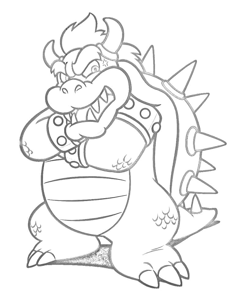Free Bowser Coloring Page Coloring Page