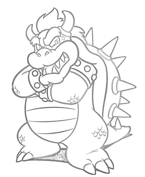 Free Bowser Coloring Page