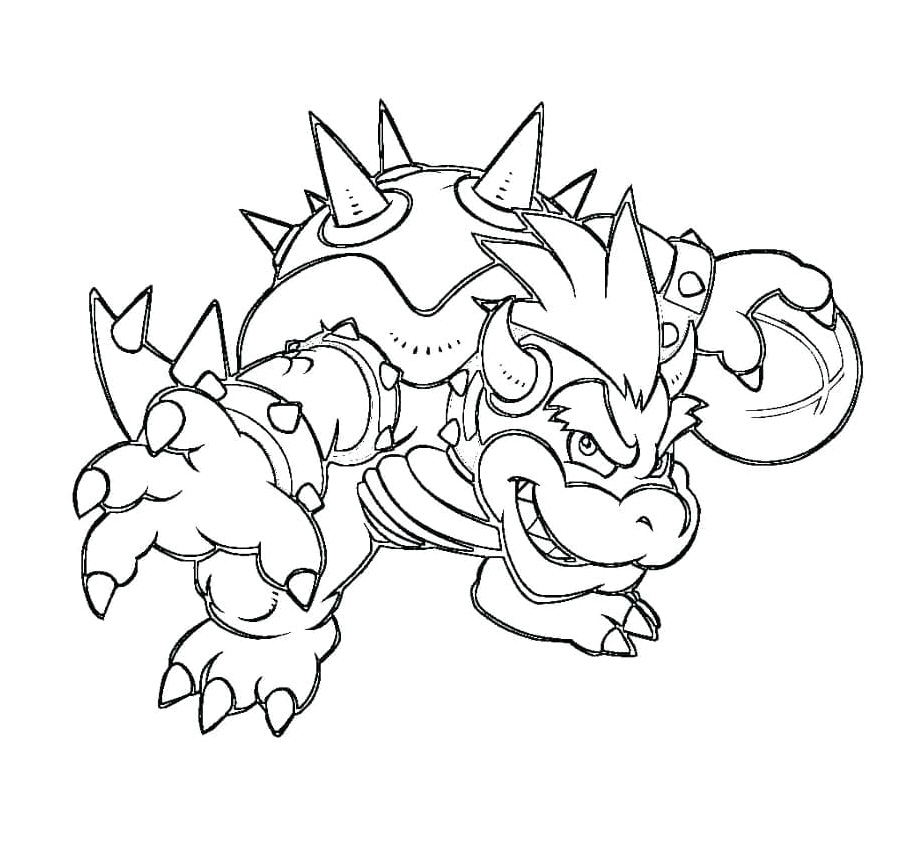 Free Printable Bowser Coloring Page Coloring Page