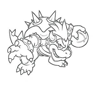 Free Printable Bowser Coloring Page Coloring Page