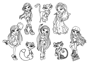 Bratz Dolls and Their Pets