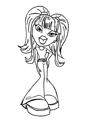 Girls' Bratz Coloring Page