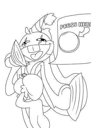 Bunzo Bunny Coloring Page - Printable