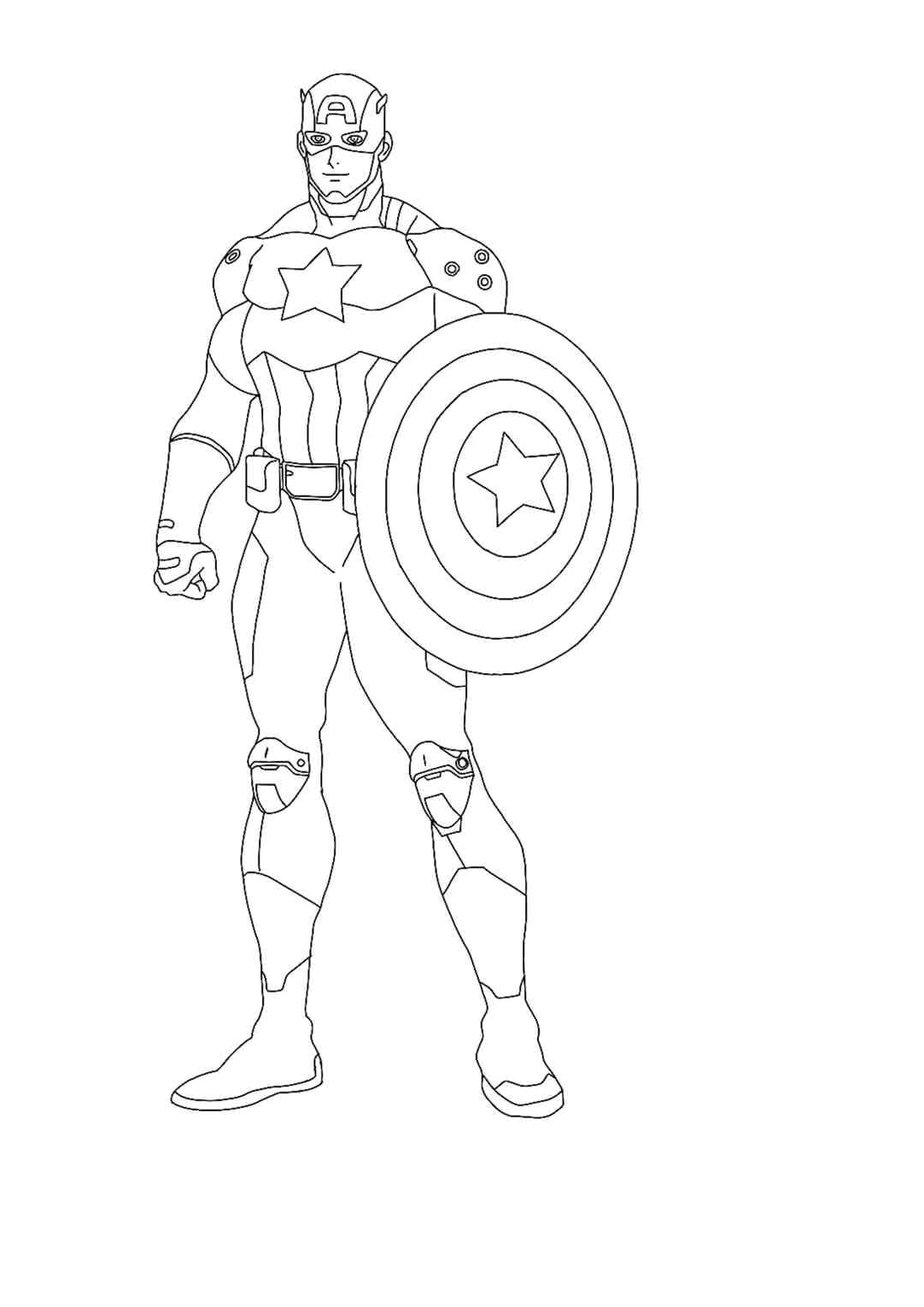 Armor of Captain America Coloring Page