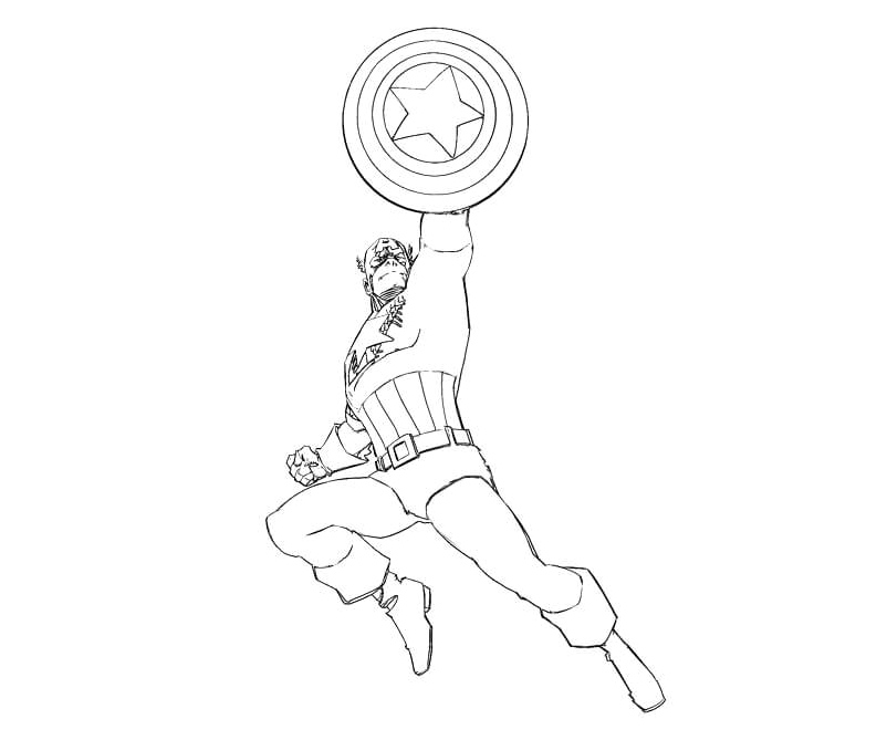 Captain America Coloring Page Coloring Page