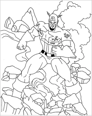 Free Captain America coloring page Coloring Page