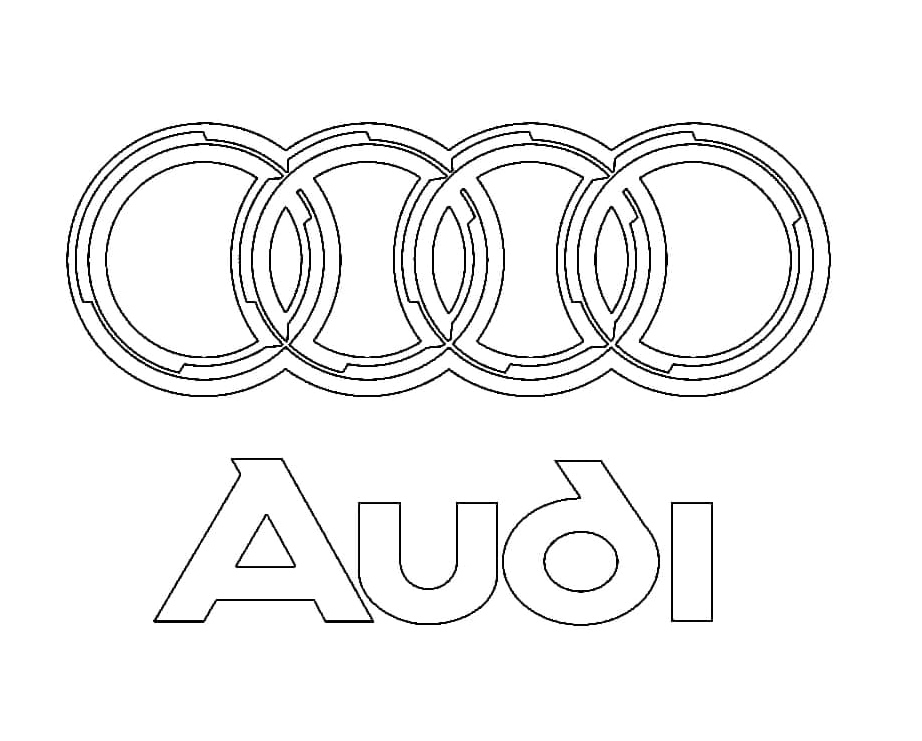 Audi Car Logo Vehicle Coloring Page