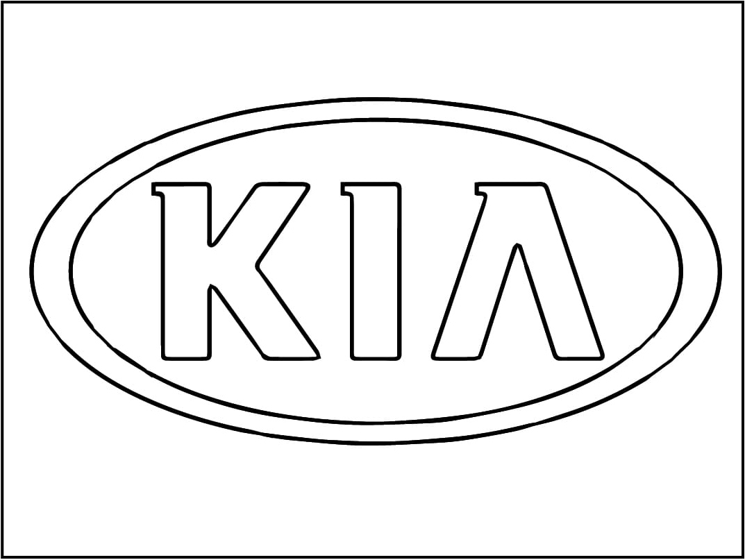 Basic Kia Emblem Coloring Page