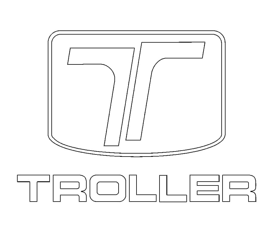 Car Troll Logo Coloring Page