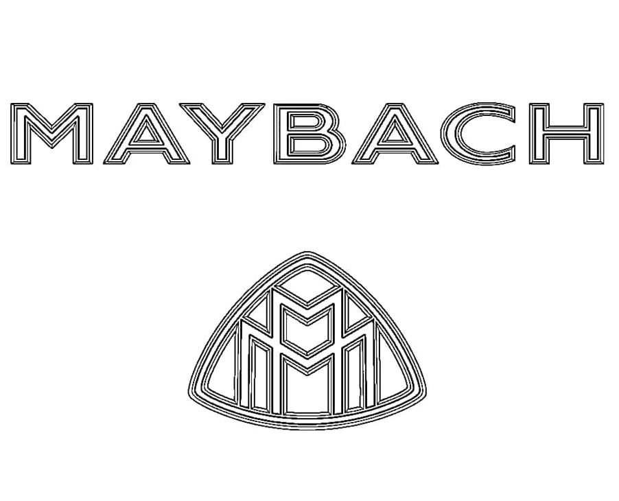 Maybach Car Logo Coloring Page Coloring Page