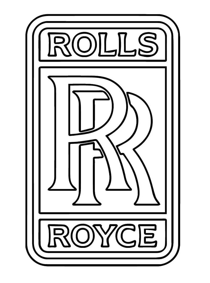 Rolls-Royce Car Logo Coloring Page
