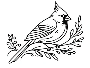 Regular Cardinal Coloring Page