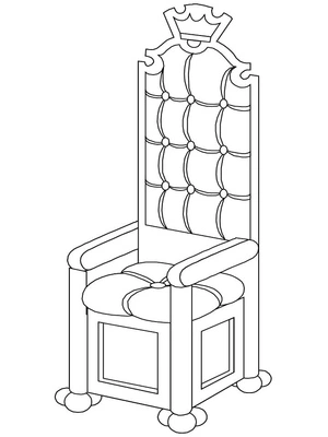 Chair of Thrones Coloring Page