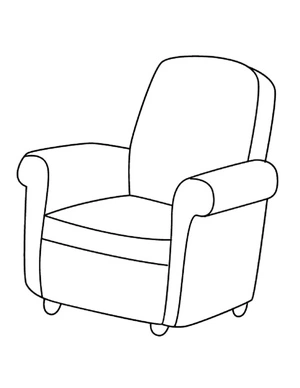 Couch Coloring Page