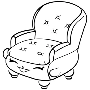 Cozy Chair Shopkin Coloring Page