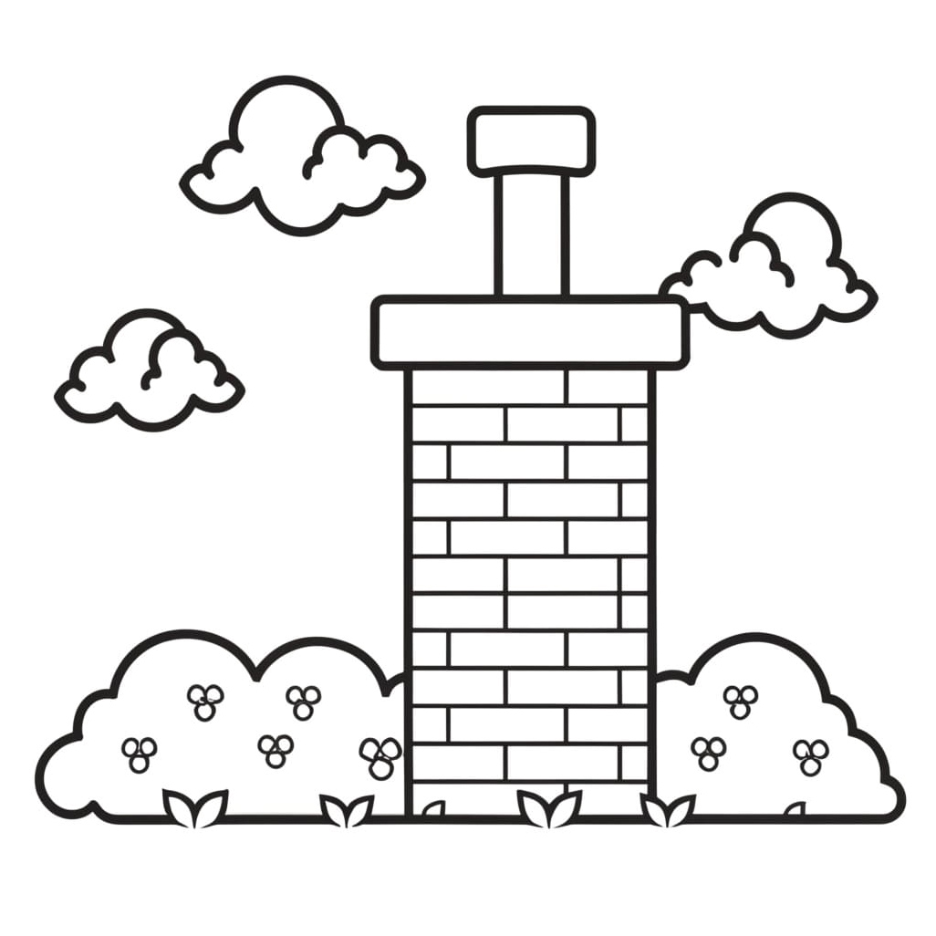 Printable Chimney Coloring Page Coloring Page