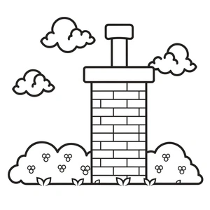 Printable Chimney Coloring Page Coloring Page