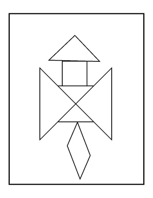 Chinese Tangram Coloring Page Coloring Page
