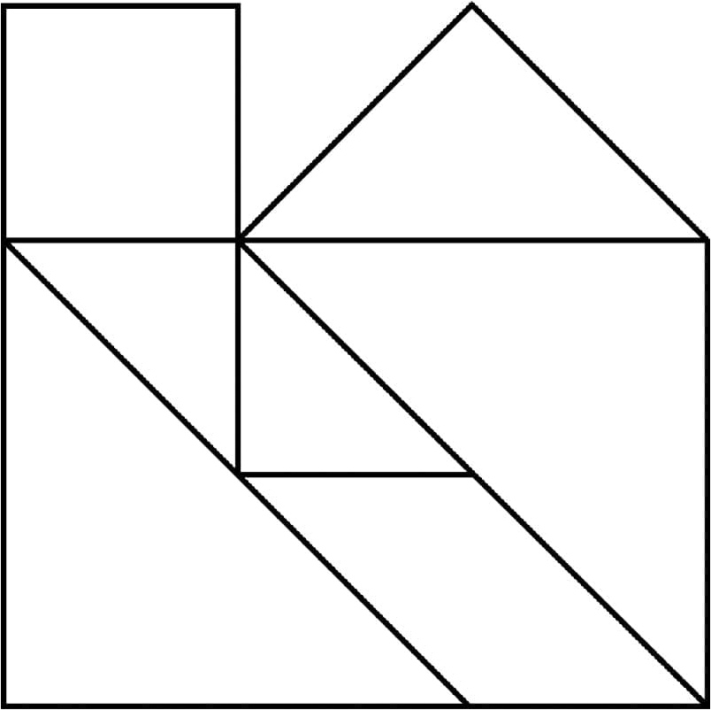 Free Chinese Tangram Coloring Page Coloring Page