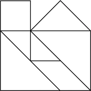 Free Chinese Tangram Coloring Page Coloring Page
