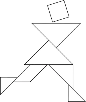 Printable Chinese Tangram Coloring Page Coloring Page