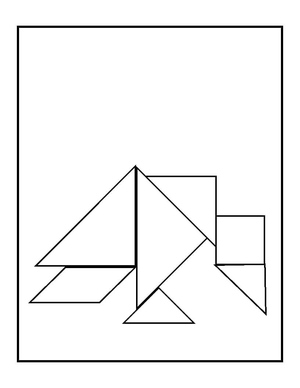 Tangram Coloring Page